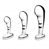 Набор из 3 стальных стимуляторов простаты Stainless Steel P-spot Training Set - b-Vibe - в Благовещенске купить с доставкой
