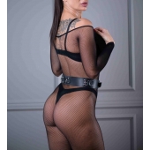 Черный кожаный пояс Sex Game - БДСМ Арсенал - купить с доставкой в Благовещенске