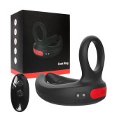 Черное эрекционное виброкольцо Cock Ring с пультом ДУ - I-MOON - в Благовещенске купить с доставкой