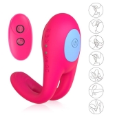 Розовое виброкольцо с пультом ДУ - I-MOON - в Благовещенске купить с доставкой
