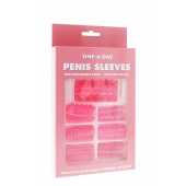 Набор из 7 розовых насадок на пенис ONE-A-DAY PENIS SLEEVES PINK - Seven Creations - в Благовещенске купить с доставкой