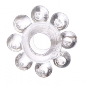 Прозрачное гелевое эрекционное кольцо-цветок - Toyfa Basic - в Благовещенске купить с доставкой