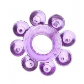 Мягкая фиолетовая гелевая насадка - Toyfa Basic - в Благовещенске купить с доставкой