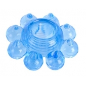 Голубая гелевая насадка-цветок - Toyfa Basic - в Благовещенске купить с доставкой