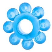 Голубая гелевая насадка-цветок - Toyfa Basic - в Благовещенске купить с доставкой
