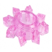 Розовое гелевое эрекционное кольцо-звезда - Toyfa Basic - в Благовещенске купить с доставкой