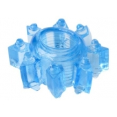 Голубая гелевая насадка-звезда - Toyfa Basic - в Благовещенске купить с доставкой