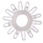 Прозрачное гелевое эрекционное кольцо с шипиками - Toyfa Basic - в Благовещенске купить с доставкой