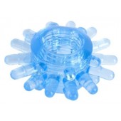 Голубая гелевая насадка с шипиками - Toyfa Basic - в Благовещенске купить с доставкой