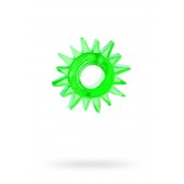 Зеленое эрекционное кольцо-солнце - Toyfa Basic - в Благовещенске купить с доставкой