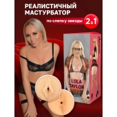 Двусторонний мастурбатор Lola Taylor - 22 см. - ФлешНаш - в Благовещенске купить с доставкой