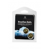 Набор из 2 шариков с массажным маслом Brazilian Balls с ледяным эффектом - Secret Play - купить с доставкой в Благовещенске