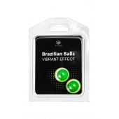 Набор из 2 шариков с массажным маслом Brazilian Balls с эффектом вибрации - Secret Play - купить с доставкой в Благовещенске