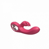 Малиновый силиконовый вибратор-кролик - 22 см. - Secwell