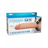 Полый страпон на ремнях 8’’ Hollow Silicone Strap-on - Pipedream - купить с доставкой в Благовещенске
