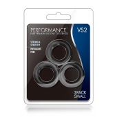 Набор из 3 черных эрекционных колец Black Small Penis Rings - Blush Novelties - в Благовещенске купить с доставкой