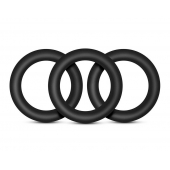 Набор из 3 черных эрекционных колец Black Small Penis Rings - Blush Novelties - в Благовещенске купить с доставкой