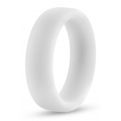 Белое люминесцентное эрекционное кольцо Silicone Glo Cock Ring - Blush Novelties - в Благовещенске купить с доставкой