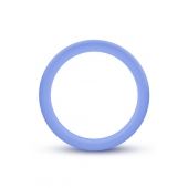 Голубое люминесцентное кольцо Silicone Glo Cock Ring - Blush Novelties - в Благовещенске купить с доставкой