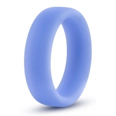 Голубое люминесцентное кольцо Silicone Glo Cock Ring - Blush Novelties - в Благовещенске купить с доставкой