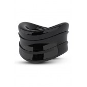 Черное эрекционное кольцо на мошонку Beef Ball Stretcher Snug - Blush Novelties - в Благовещенске купить с доставкой