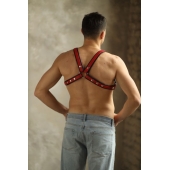 Черно-красная мужская портупея Black-Red - БДСМ Арсенал - купить с доставкой в Благовещенске