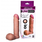 Фаллическая насадка для страпона UNICOCK 8  - 20 см. - LOVETOY (А-Полимер) - купить с доставкой в Благовещенске