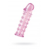 Розовая насадка на пенис с шипами - 12,5 см. - A-toys - в Благовещенске купить с доставкой