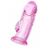Розовая насадка на пенис с шипиками и коготком - 13,5 см. - A-toys - в Благовещенске купить с доставкой