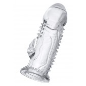 Прозрачная насадка на пенис с шипиками и коготком - 13,5 см. - A-toys - в Благовещенске купить с доставкой