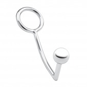 Кольцо на пенис с анальным стимулятором Stainless Steel Anal Hook   Cock Ring - BlueLine - в Благовещенске купить с доставкой