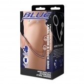 Кольцо на пенис с анальным стимулятором Two Bead Stainless Steel Anal Hook   Cock Ring - BlueLine - в Благовещенске купить с доставкой