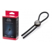 Тёмно-серое эрекционное кольцо с зажимом Again and Again Adjustable Cock Ring - Fifty Shades of Grey - в Благовещенске купить с доставкой