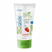 Гель-смазка на водной основе с ароматом клубники BioGlide - 80 мл. - Joy Division - купить с доставкой в Благовещенске