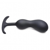 Черный массажер простаты с утяжелителями Premium Silicone Weighted Prostate Plug Large - 18,8 см. - XR Brands - в Благовещенске купить с доставкой