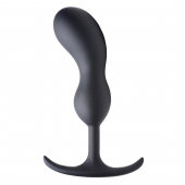 Черный массажер простаты с утяжелителями Premium Silicone Weighted Prostate Plug Large - 18,8 см. - XR Brands - в Благовещенске купить с доставкой