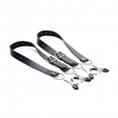Ремни с зажимами для половых губ Spread Labia Spreader Straps with Clamps - XR Brands - купить с доставкой в Благовещенске
