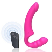 Розовый безремневой страпон Straples Strap-On Dildo - Erokay - купить с доставкой в Благовещенске