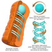 Оранжевый мастурбатор Victoria - Baile - в Благовещенске купить с доставкой