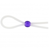 Прозрачное лассо с фиолетовой бусиной SILICONE COCK RING WITH BEAD LAVENDER - NMC - в Благовещенске купить с доставкой