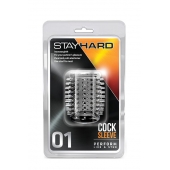 Прозрачная насадка с шипами STAY HARD COCK SLEEVE 01 CLEAR - Blush Novelties - в Благовещенске купить с доставкой