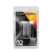 Прозрачная насадка на пенис с шишечками STAY HARD COCK SLEEVE 02 CLEAR - Blush Novelties - в Благовещенске купить с доставкой