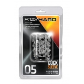 Прозрачная насадка с капельками STAY HARD COCK SLEEVE 05 CLEAR - Blush Novelties - в Благовещенске купить с доставкой