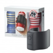 Набор Tenga Cup Vibrator 1st Set: вибратор Cup Vibrator, мастурбатор Original Vacuum Cup, мастурбатор Premium Original Vacuum Cup - Tenga - в Благовещенске купить с доставкой