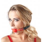 Силиконовый кляп-шар на чёрных ремешках Red Gag silicone - Orion - купить с доставкой в Благовещенске