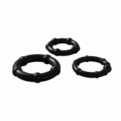 Набор из 3 черных эрекционных колец Babooom Ring Set - Adrien Lastic - в Благовещенске купить с доставкой