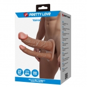 Реалистичная полая насадка на член для двойного проникновения Yairon - 17,5 см. - Baile - купить с доставкой в Благовещенске