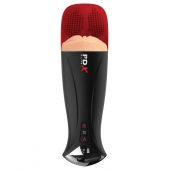 Телесный мастурбатор-вагина в черной колбе с вибрацией Fuck-O-Matic Pro XL - Pipedream - в Благовещенске купить с доставкой