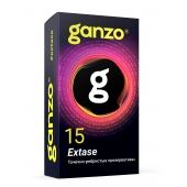 Презервативы анатомической формы с точечной и ребристой структурой Ganzo Extase - 15 шт. - Ganzo - купить с доставкой в Благовещенске