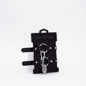 Черно-красные кожаные оковы - Crazy Handmade - купить с доставкой в Благовещенске